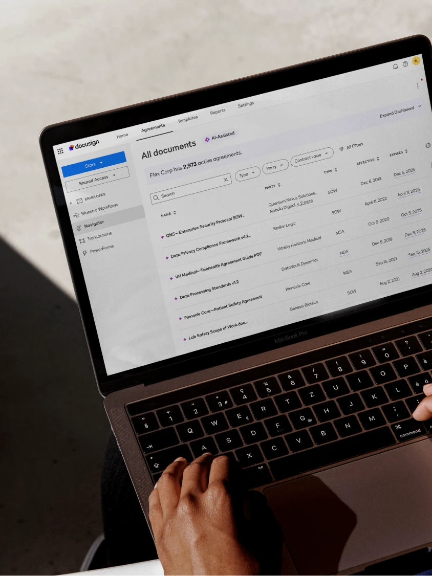 Lifestyle Image | Laptop showing Navigator UI Image