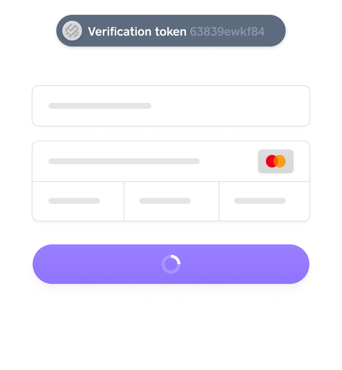 A screenshot showing that when the SCA process is complete, you get back a verification token.