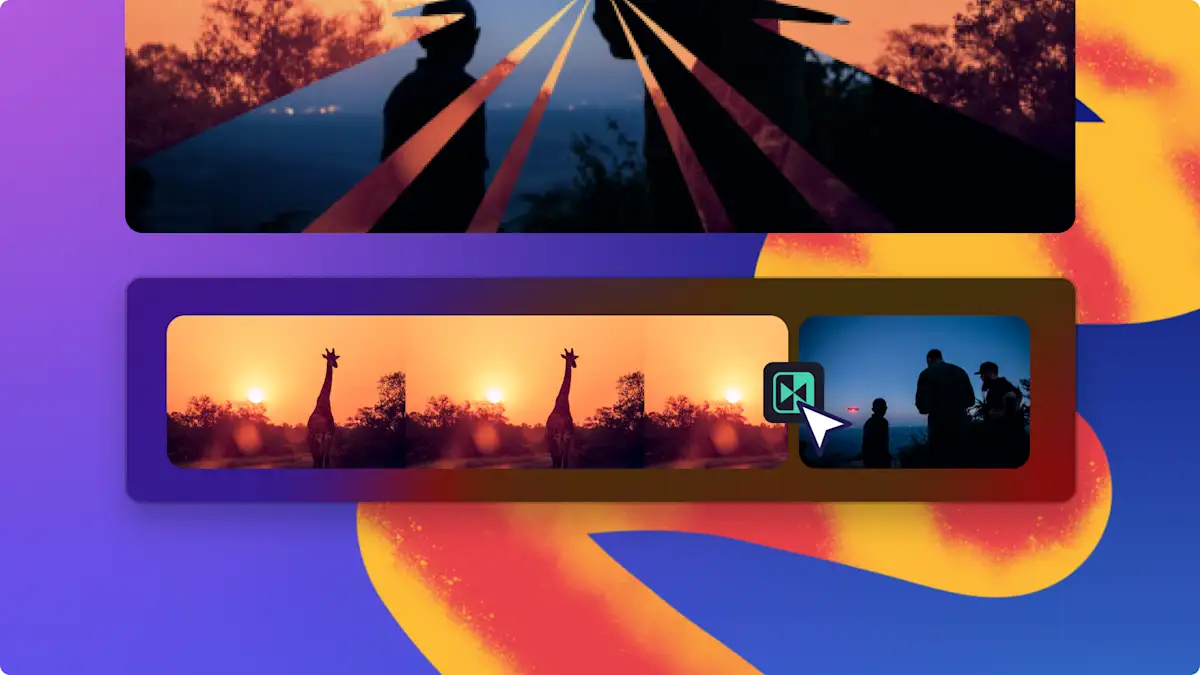 Imej ciri transisi dalam Clipchamp.