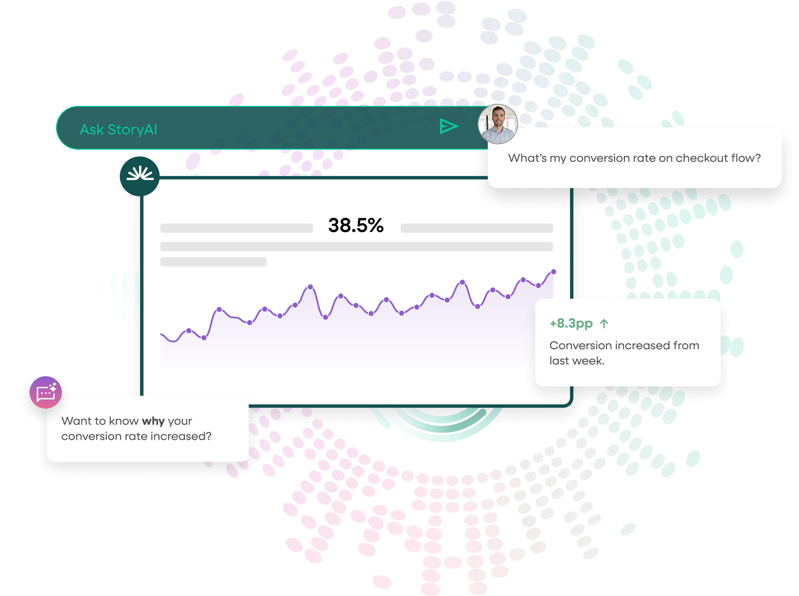Search bar with graph