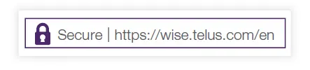 An image showing a URL bar with a lock and a URL that starts with "https"
