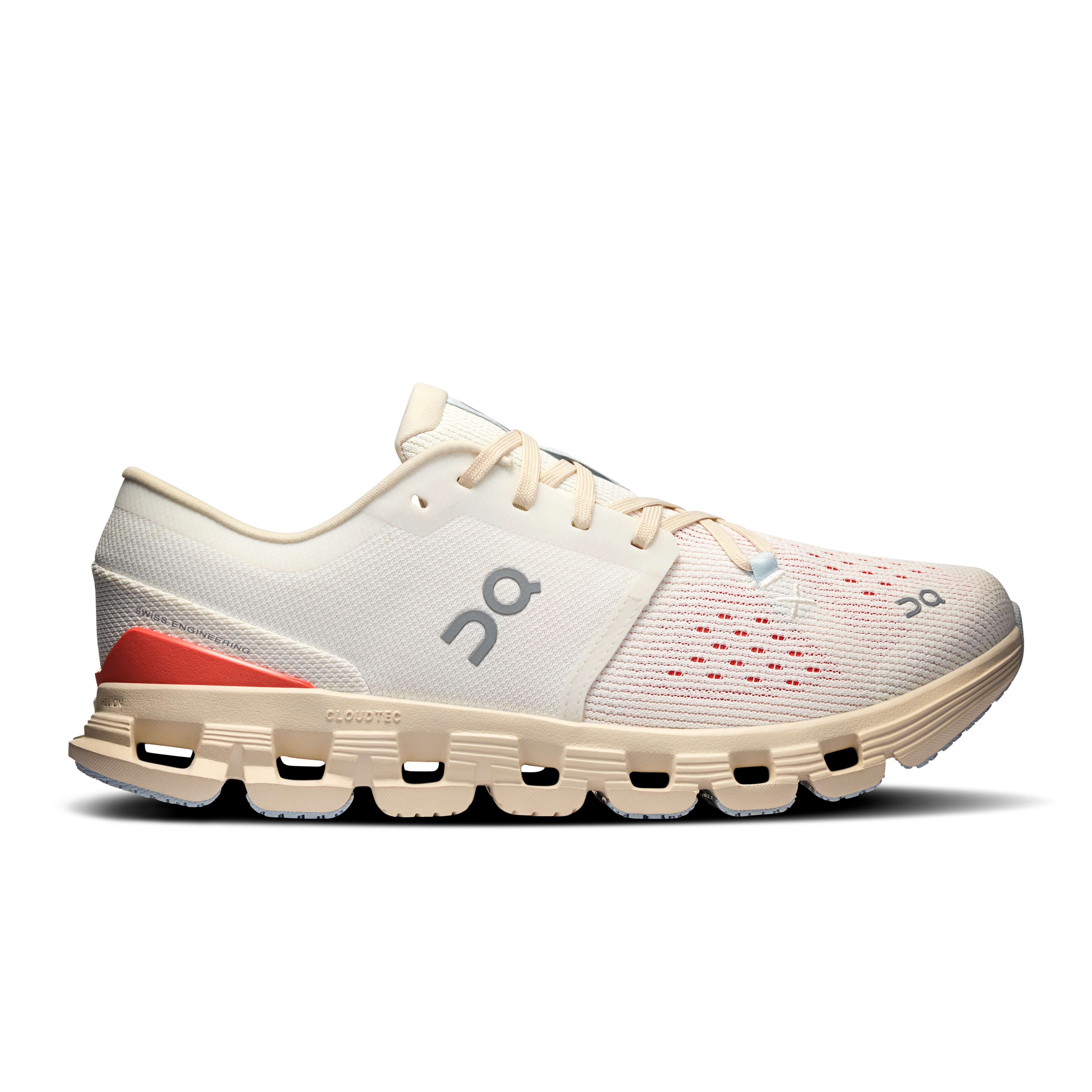 On Cloud X 4 Red Beige Women Women – Versatile workouts, gym workouts, HIIT Shoes