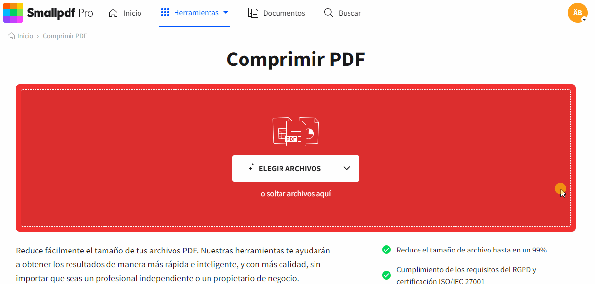 2023-09-11 - Comprimir PDF al tamaño elegido en línea