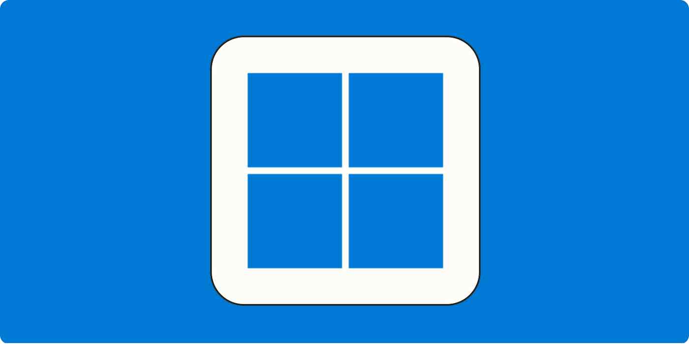 A hero image with the Windows logo