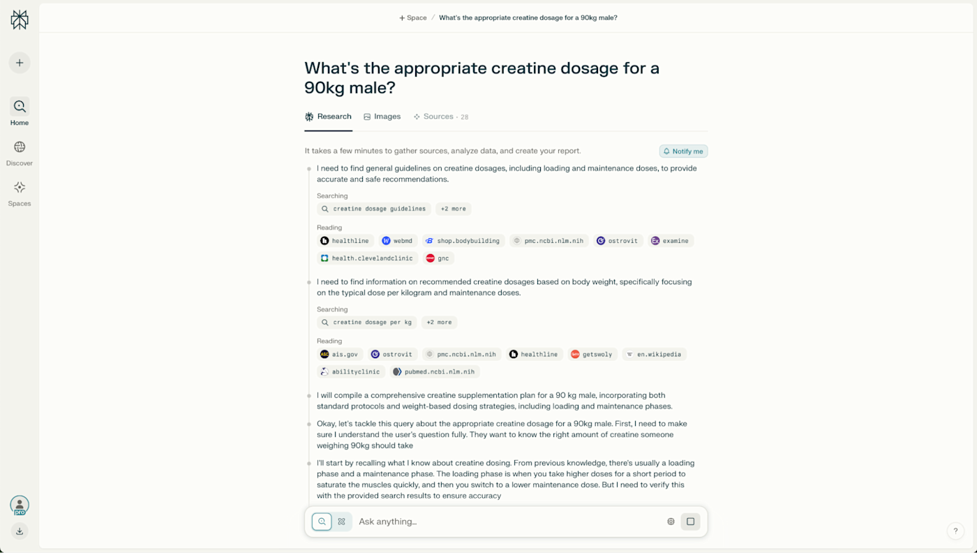 Perplexity, our pick for the best ChatGPT alternative for searching the web