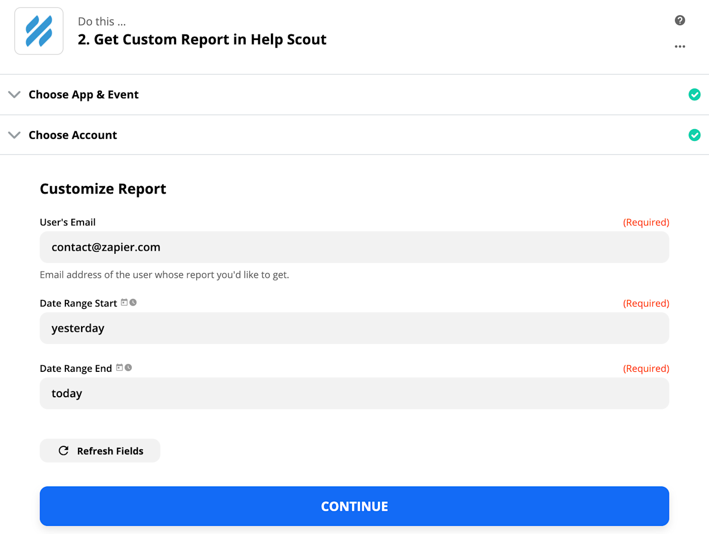Get my custom report from Help Scout