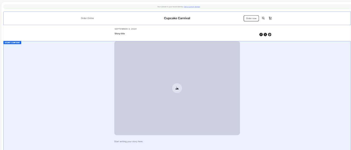 Screenshot of Square's Stories feature