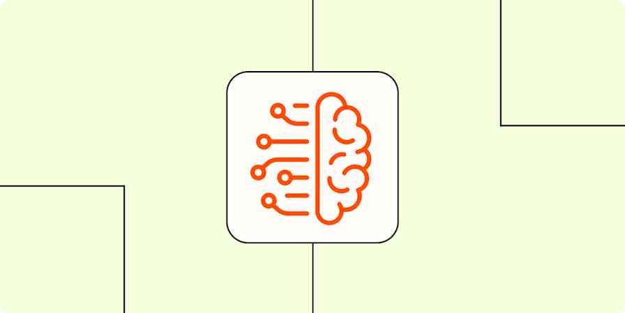 Hero image with a brain representing AI