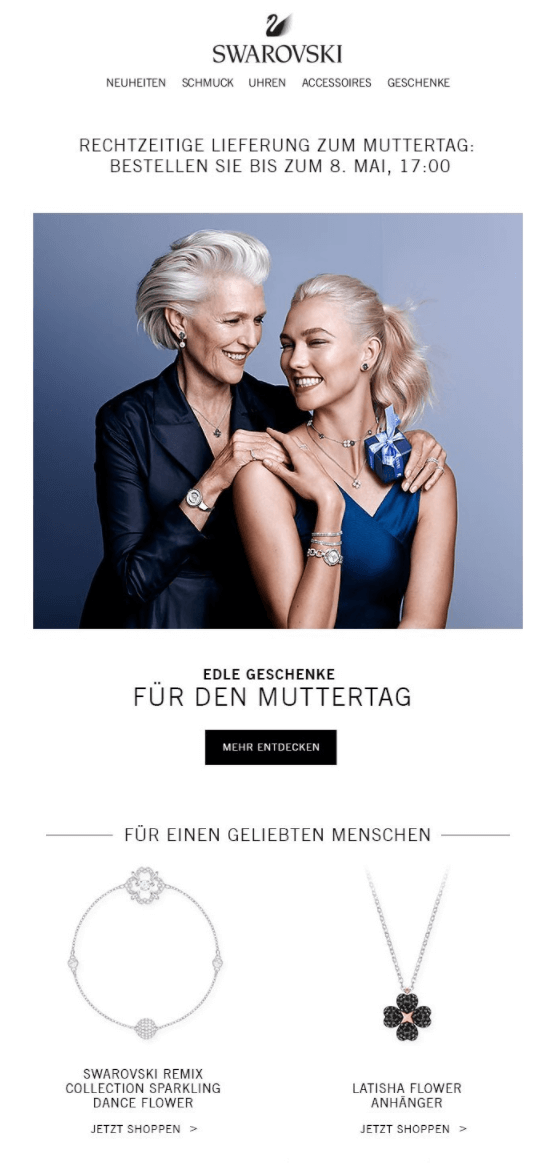 Swarovski-Muttertag-Kampagne