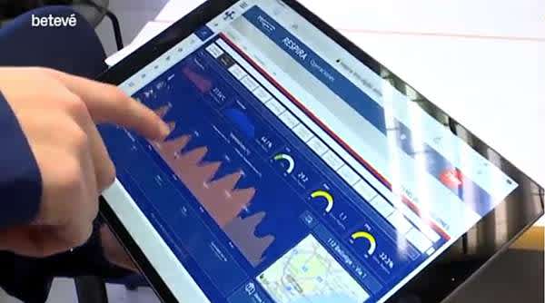 Monitor de control del sistema RESPIRA para el metro de Barcelona.